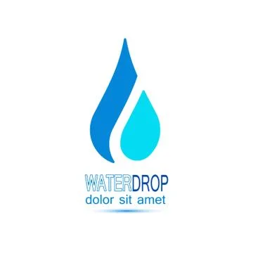 Water Drop Icon. Aqua logo. The symbol of the life. Vector. Stock Illustration
