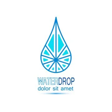 Water Drop Icon. Aqua logo. The symbol of the life. Vector. Stock Illustration