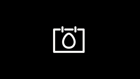 Water drop icon on a black background Stock Footage 293997084