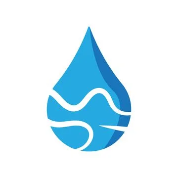 Water drop icon design template isolated illustration Illustrazione stock