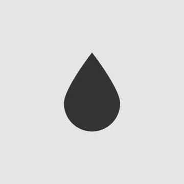 Water drop icon flat Stock Illustration