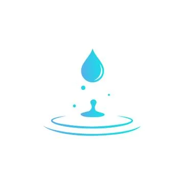 Water drop icon flat. Splash symbol. Vector on isolated white background. Eps 10 イラスト素材