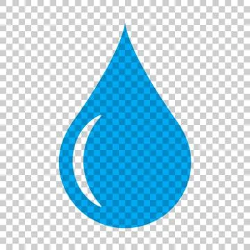 Water drop icon in flat style. Raindrop vector illustration on isolated backg Stock Illustration