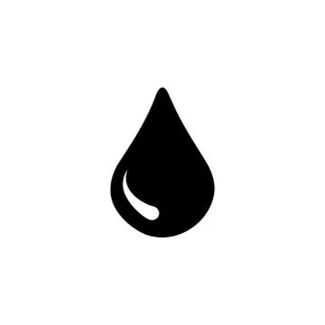 Water Drop Icon In Flat Style Vector For Apps, UI, Websites. Black Icon Vector Stock Illustration
