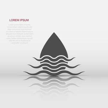 Water drop icon in flat style. Liquid vector illustration on white isolated.. イラスト素材