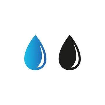 Water Drop Icon Gradient and Solid for Designs Stock Illustration