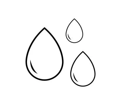 Water drop icon illustrated in vector on white background water drop icon ... Stock Photos