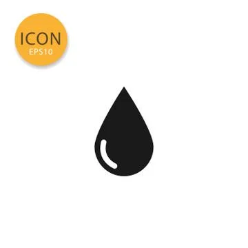 Water drop icon isolated flat style. イラスト素材
