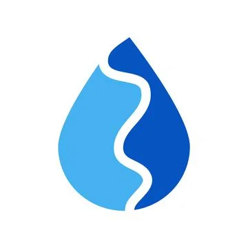 Water drop icon logo design template Stock Illustration