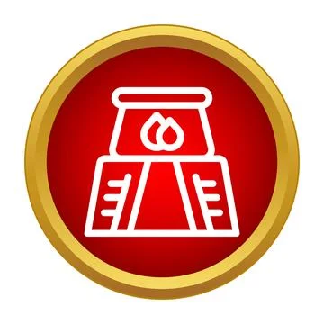Water drop icon over ancient pyramid temple Ilustração Stock