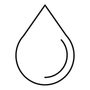 Water drop icon representing purity and hydration Stock Illustration
