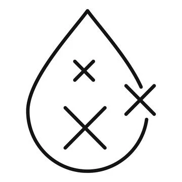 Water drop icon representing water shortage issue Stock Illustration