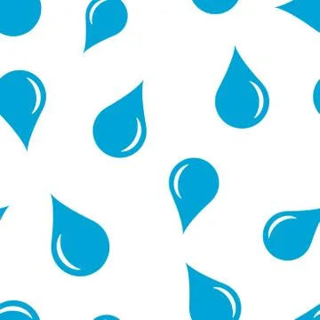 Water drop icon seamless pattern background. Raindrop vector illustration. Dr Stock Illustration