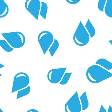 Water drop icon seamless pattern background. Raindrop vector illustration. Dr 스톡 일러스트