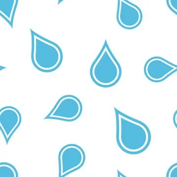 Water drop icon seamless pattern background. Raindrop vector illustration. Dr Stock Illustration