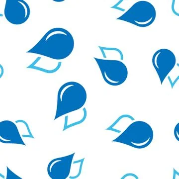 Water drop icon seamless pattern background. Raindrop vector illustration. Dr 스톡 일러스트