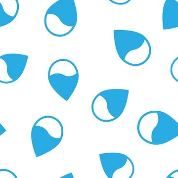 Water drop icon seamless pattern background. Raindrop vector illustration. Dr Stock Illustration