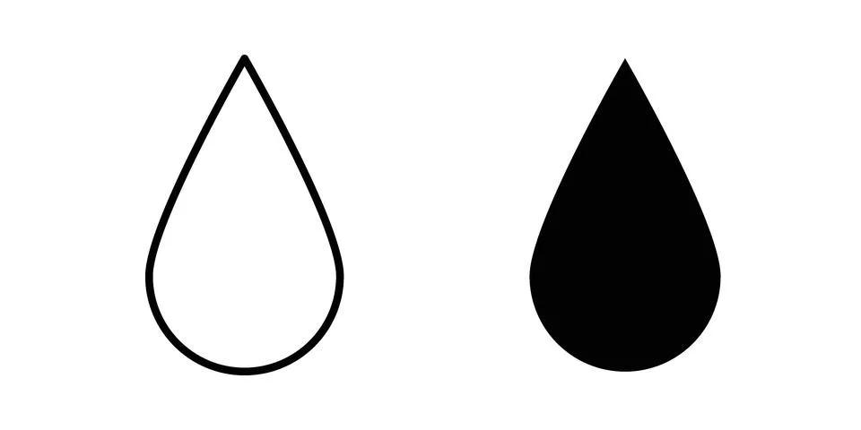 Water drop icon set modern line and solid style collection. 스톡 일러스트