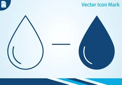 Water drop icon set for moisture and hydration presentation. Stock Illustration