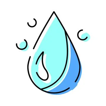 Water drop icon with stylized liquid design Stock Illustration