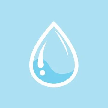 Water drop icon vector element design template Illustrazione stock