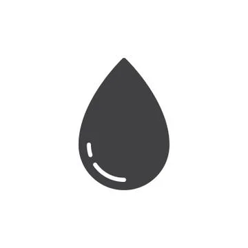 Water drop icon vector, filled flat sign, solid pictogram Stock Illustration