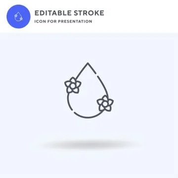 Water Drop icon vector, filled flat sign, solid pictogram isolated on white,  스톡 일러스트