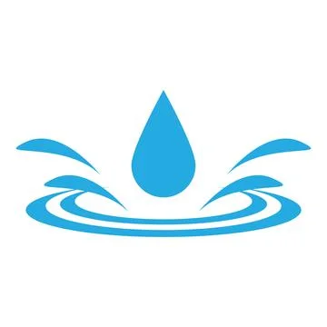 Water drop icon vector Stock Illustration