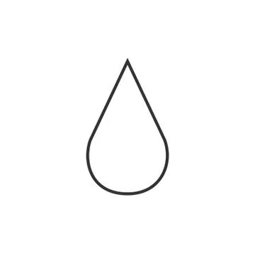 Water drop icon. Vector illustration, flat design. Ilustração Stock