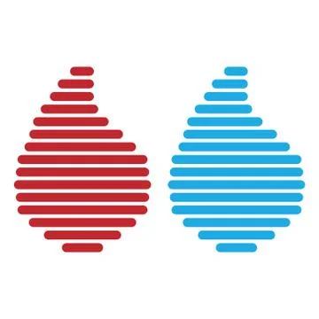 Water drop icon. Vector illustration of a drop of water logo. Stock Illustration