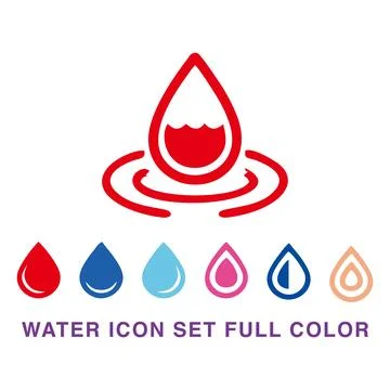 Water drop icon, vector illustration. Flat design style eps 10 Stock Illustration