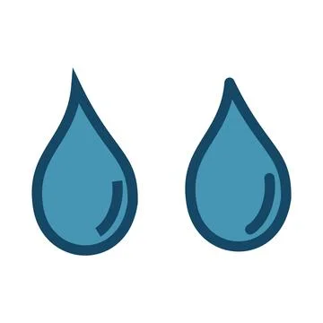 Water drop icon vector isolated on white background Stock Illustration