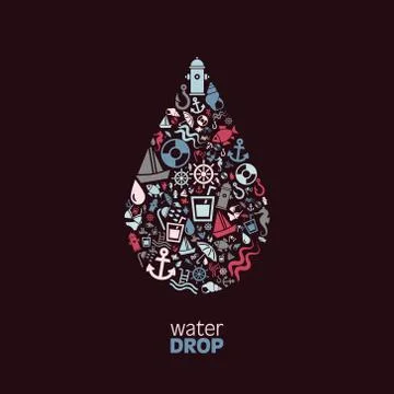 Water drop Stock Illustration