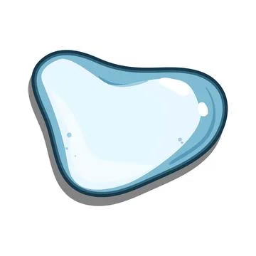 Water drop illustration with clear liquid reflecting light Illustrazione stock