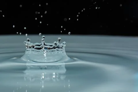 Water drop impact Foto stock