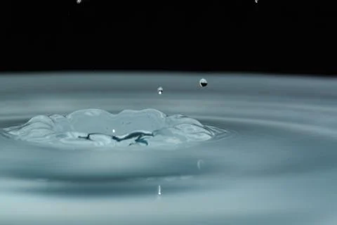 Water drop impact Stock Photos