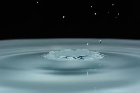 Water drop impact Foto stock