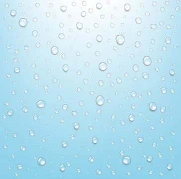 Water Drop Isolated Blue Background Stock Illustration