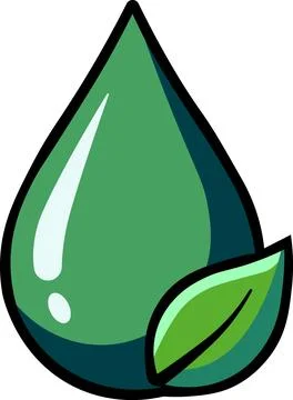 Water drop with leaf eco preservation icon Stock Illustration