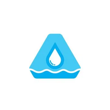 Water drop A letter  icon  vector illustration concept design Stock Illustration