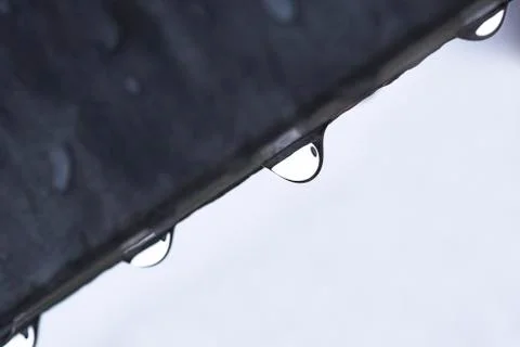 Water drop on light background, top view.Drops on a gray background. Raindrop Stock Photos