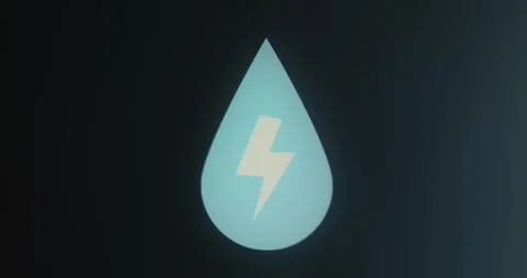 Water drop with a lightning bolt inside Stock Footage 314729786