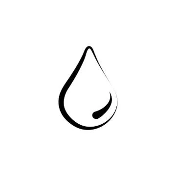 Water Drop Line Icon In Flat Style Vector For Apps, UI, Websites. Black Icon Stock Illustration