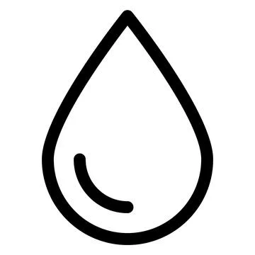 Water drop line icon vector illustration isolated on white background Ilustração Stock