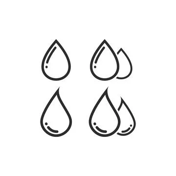 Water drop line  Template vector illustration Stock Illustration