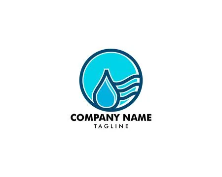 Water drop logo design element vector illustration icon droplet energy nature Ilustración de archivo