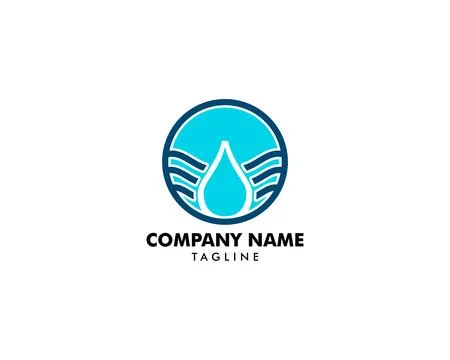 Water drop logo design element vector illustration icon droplet energy nature Illustrazione stock