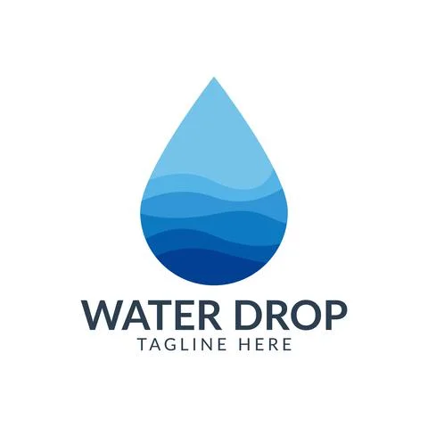 Water drop logo design vector Stock Illustration