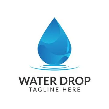 Water drop logo design vector Stock Illustration