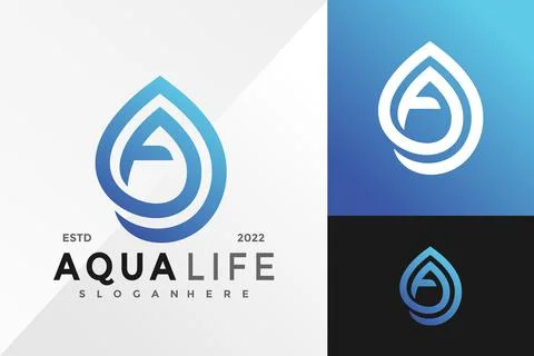 A Water Drop Logo Design Vector illustration template Stock Illustration